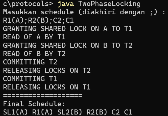 Concurrency Control Protocol